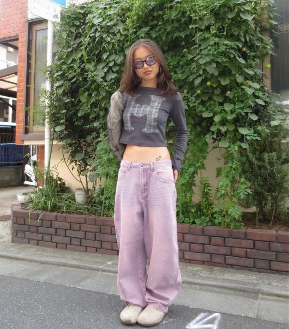 完売品！HTH kirakira cocoon washed denim