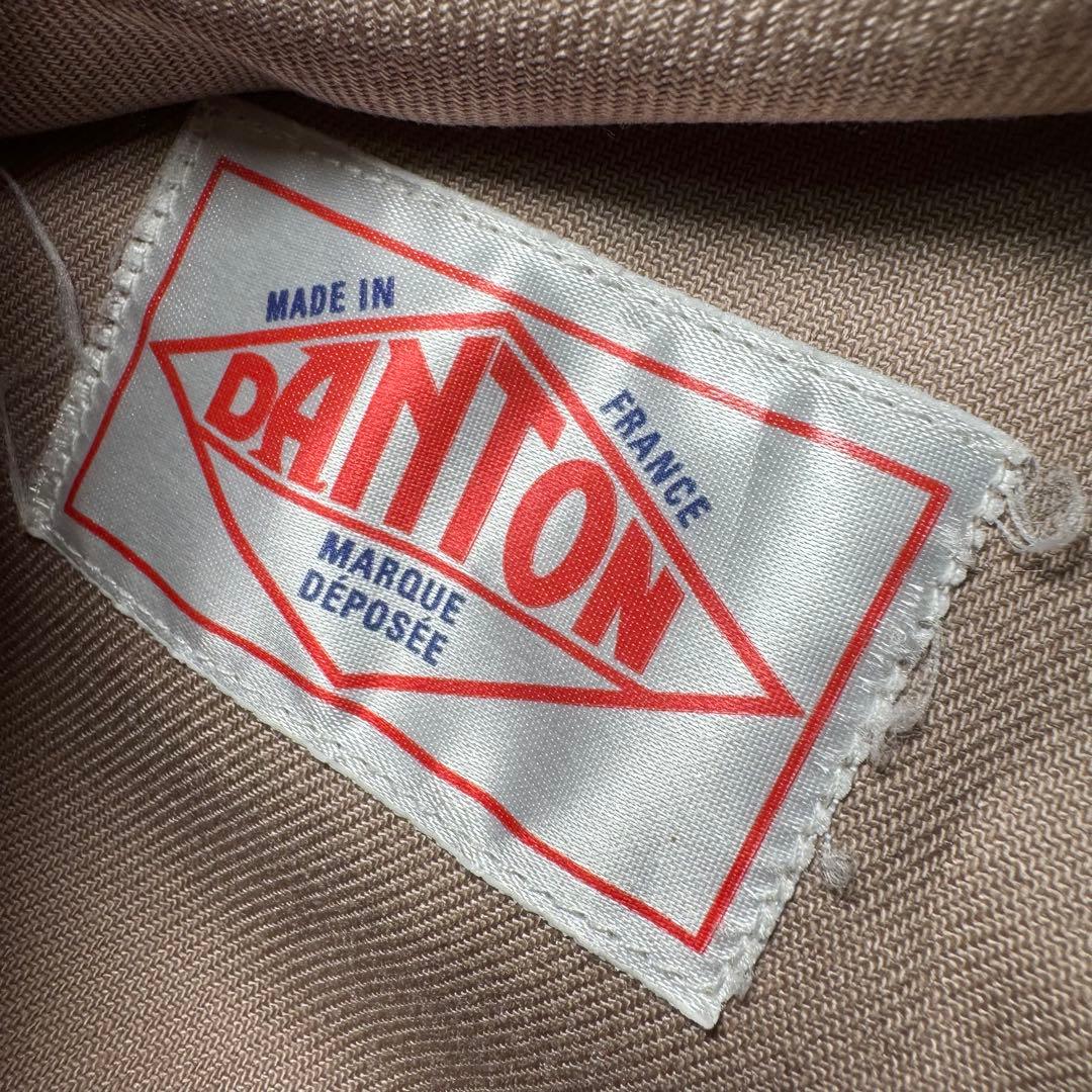 ☆希少 DANTON フランス製 ワークジャケット ベージュ コーデュロイ襟☆