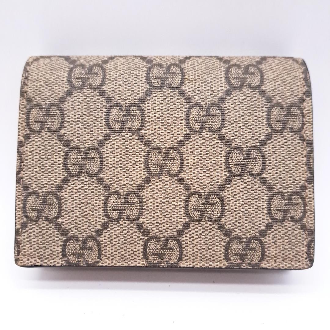 GUCCI グッチ 二つ折り 財布 ボスコ GGスプリーム 犬 ウォレット
