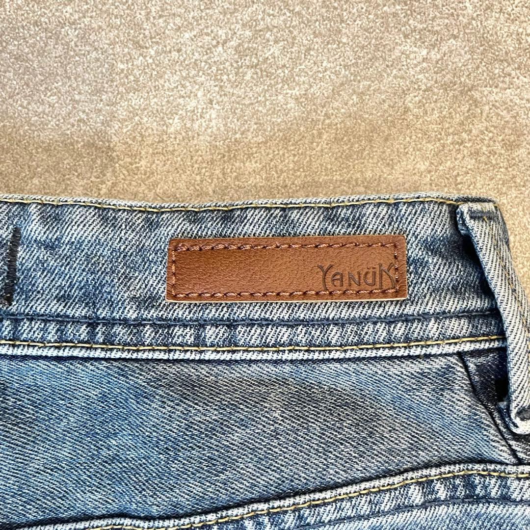 美品★YANUK ヤヌーク　Laura カーブテーパード　パンツ　デニム　23