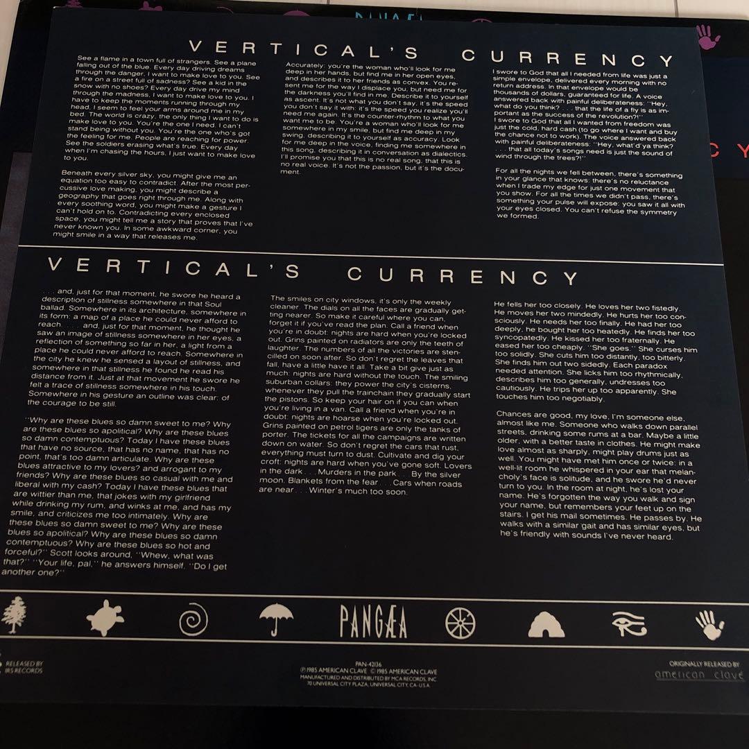 KIP HANRAHAN / VERTICAL'S CURRENCY レコード