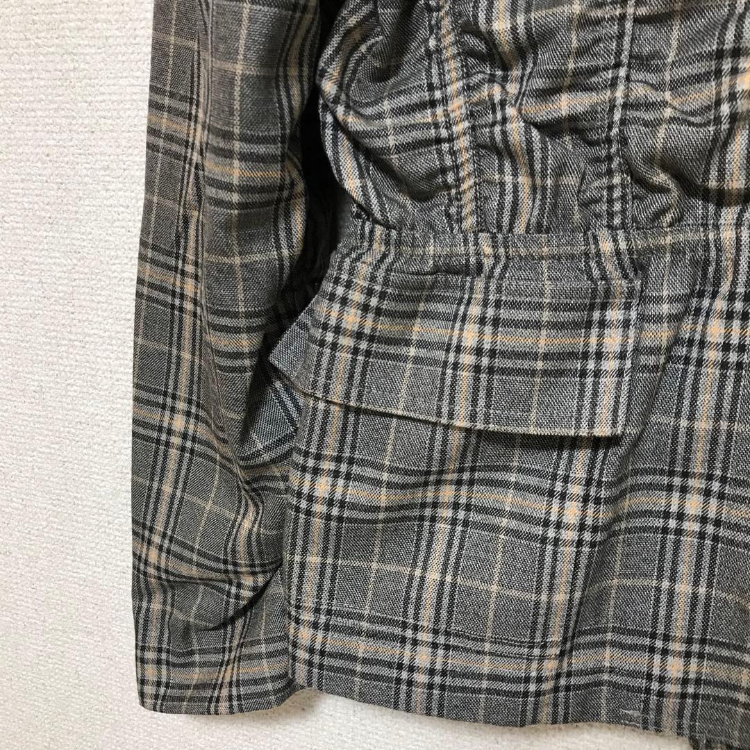VIVIENNE TAM　チェック柄　ギャザージャケット