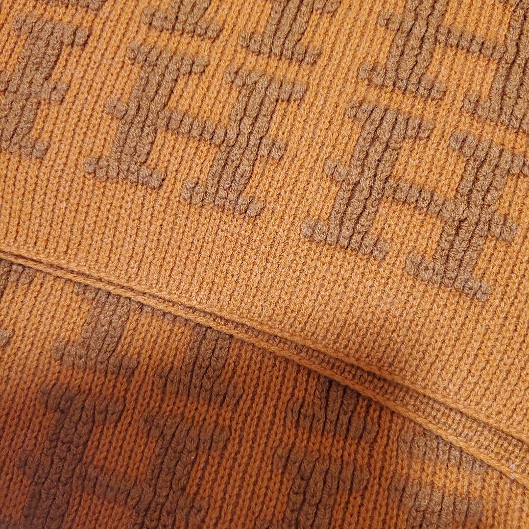 HERMÈS カシミヤHマーク Hロゴ オレンジマフラー ストール