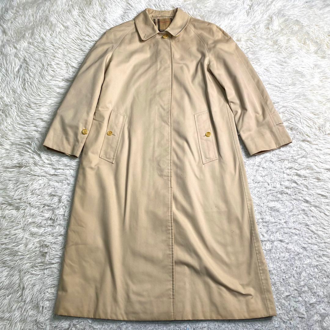 Burberry ステンカラーコート ノバチェック 英国製 レディース M