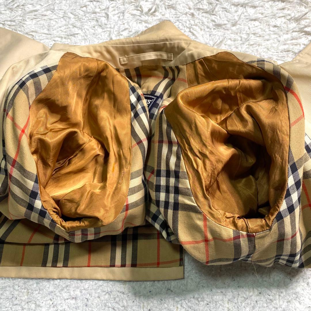 Burberry ステンカラーコート ノバチェック 英国製 レディース M