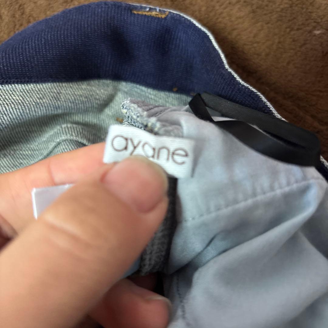 ayane ペイント加工 ブリーチ 伸縮性ありデニムパンツ　サイズ36