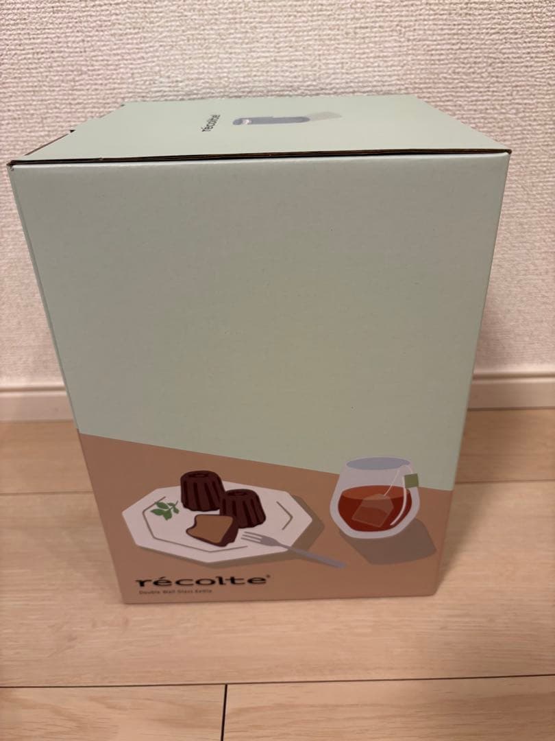 recolte レコルト ダブルウォールガラスケトル ペールブルー 電気ケトル