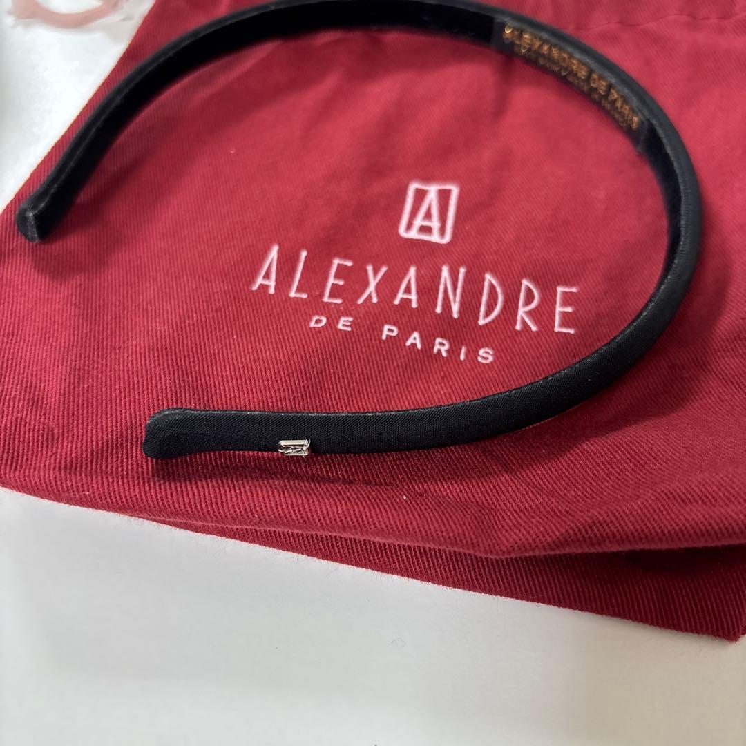 【週末限定価格】ALEXANDRE DE PARIS ブラックヘアバンド