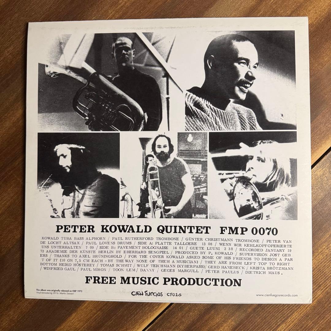 Peter Kowald Quintet LP レコード