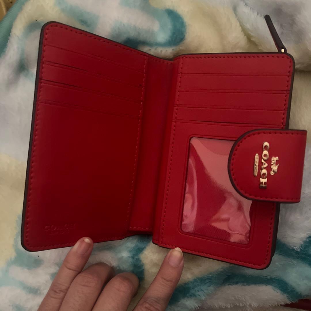 COACH コーチ 2つ折り財布 りんご