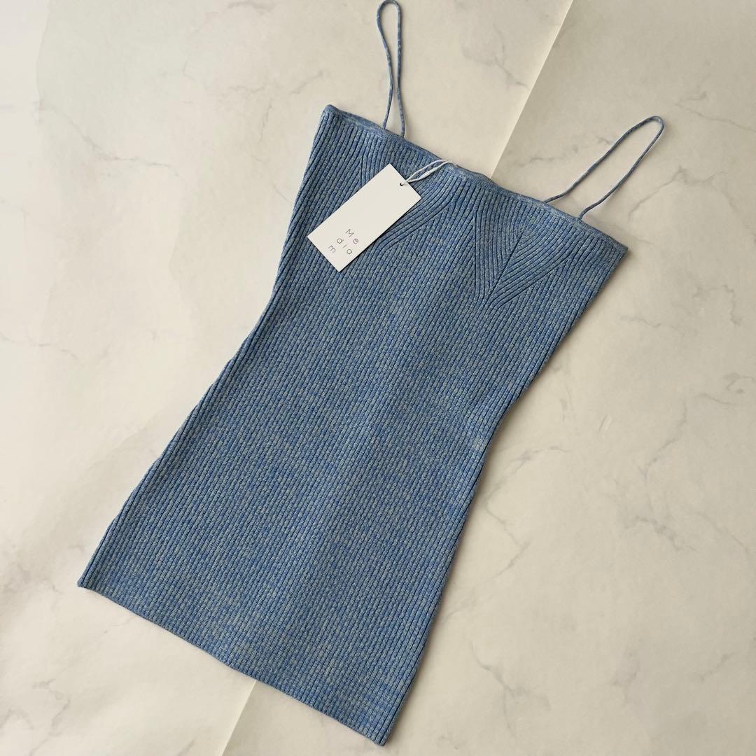 未使用タグ付 Mediam 24SS Knit Bare Camisole