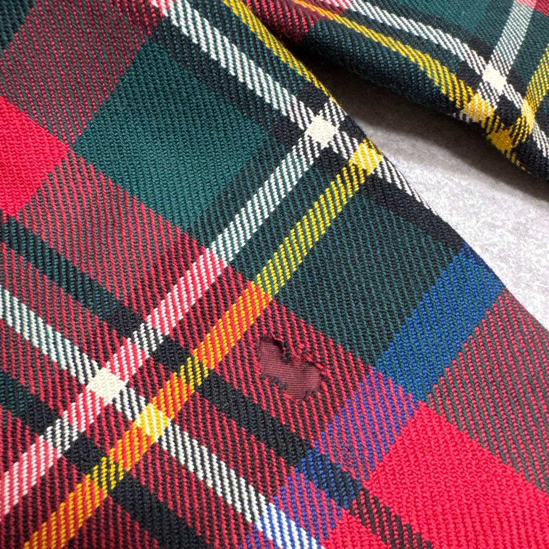 訳あり COMME des GARCONS チェック ウール ストレートパンツ