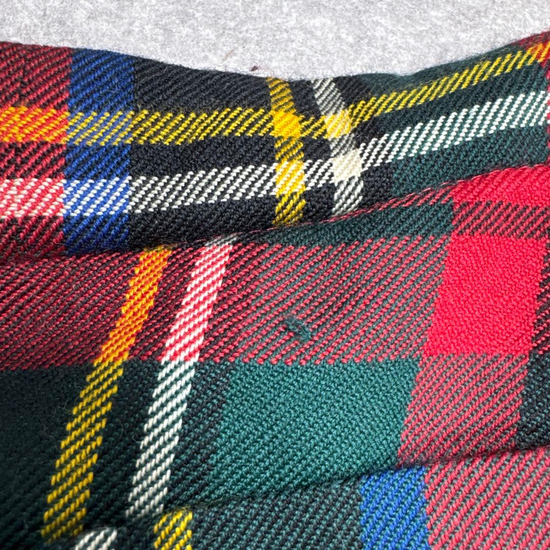 訳あり COMME des GARCONS チェック ウール ストレートパンツ