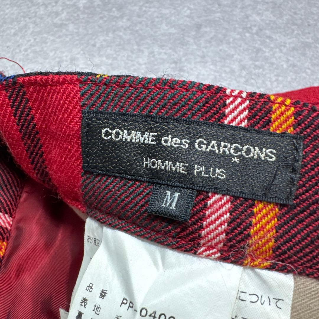 訳あり COMME des GARCONS チェック ウール ストレートパンツ