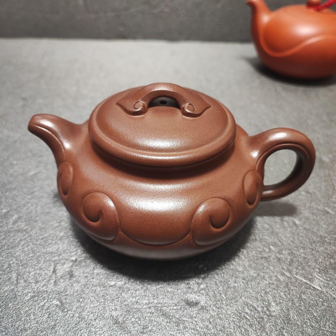 急須　朱泥　唐物　紫砂　茶道具　底刻有　中国宜興