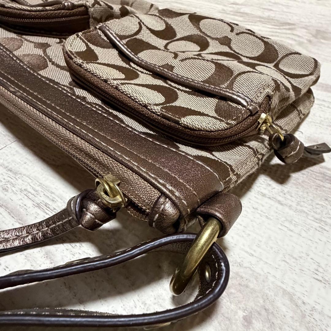 COACH コーチ ブラウン ボディバッグ ショルダーバッグ