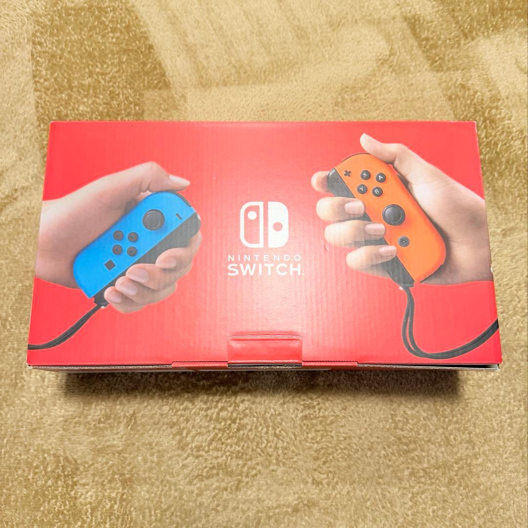 Nintendo Switch 本体 ネオンブルー・オレンジ 液晶保護フィルム付
