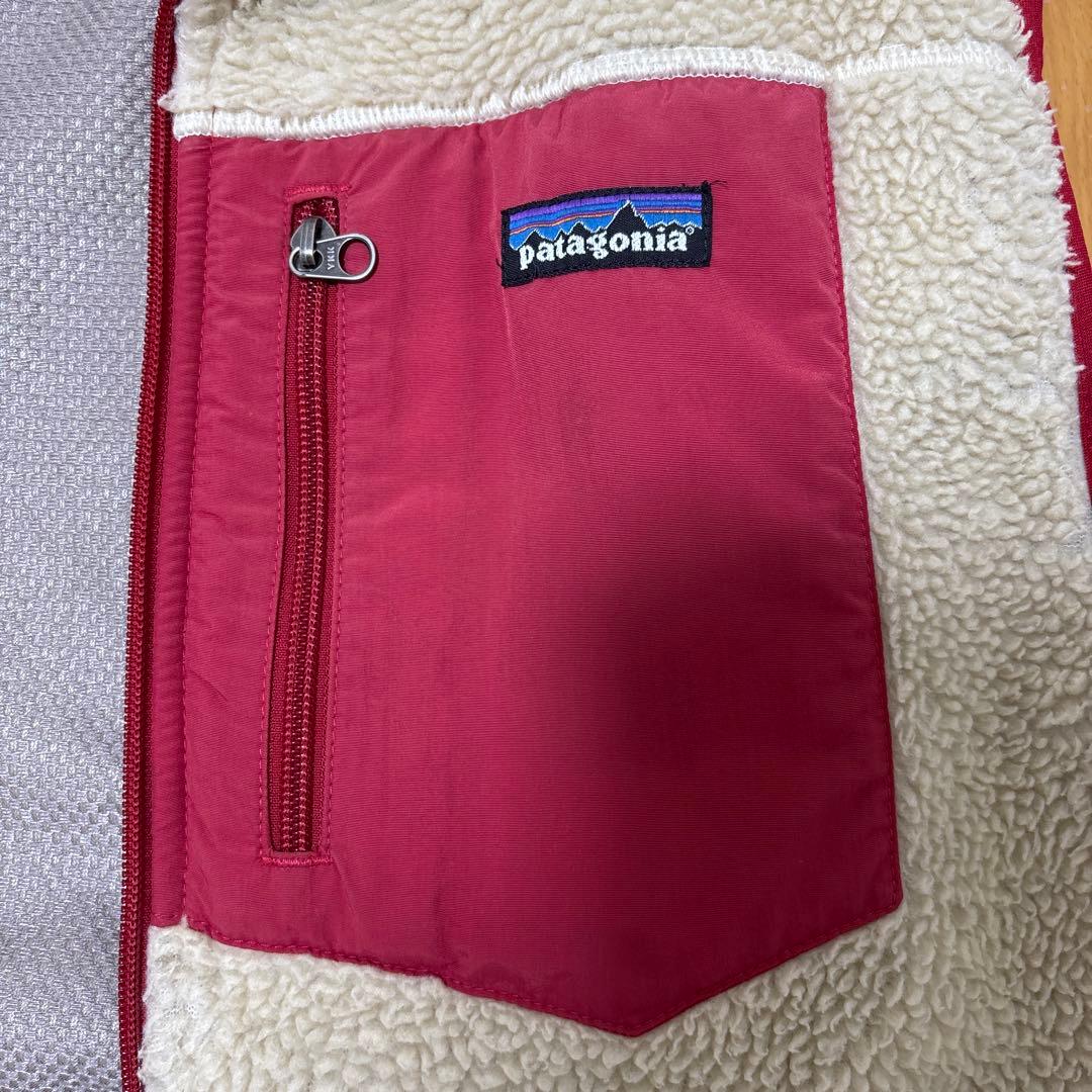 patagonia メンズ ベスト ベージュ/赤