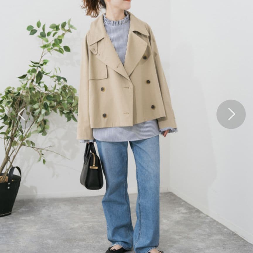 Spic＆Span ソフトツイルショートトレンチコート　38