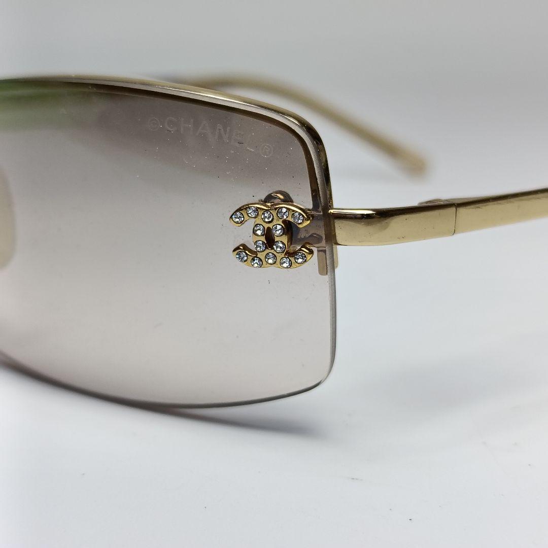 CHANELシャネル ハーフリムレスサングラス　4093-B　c.125/8Z