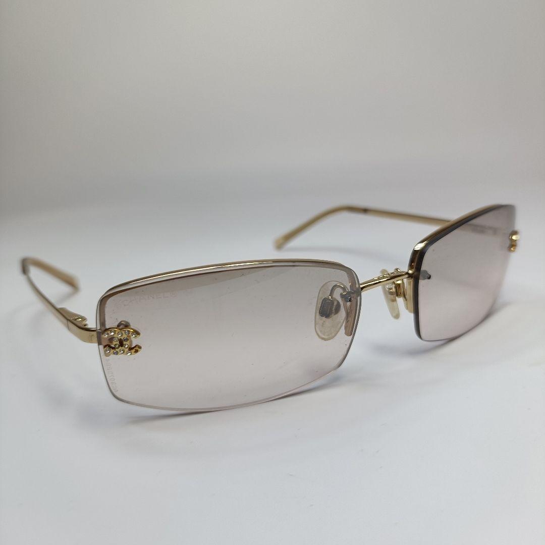 CHANELシャネル ハーフリムレスサングラス　4093-B　c.125/8Z