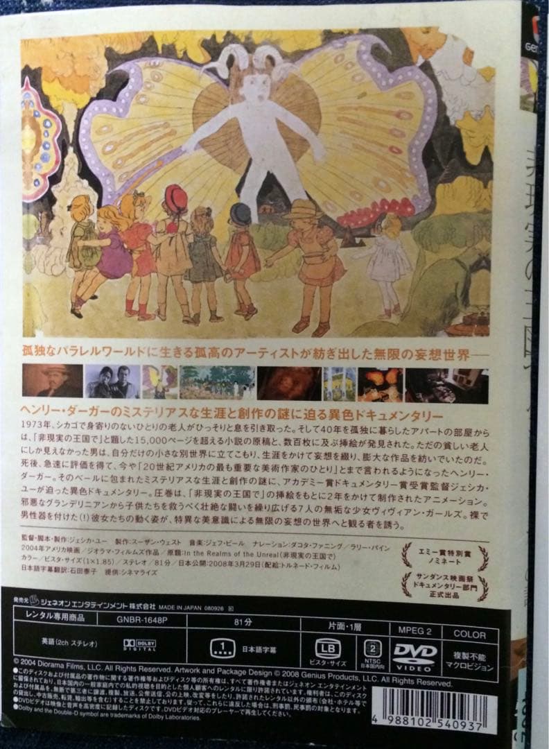値下げ！非現実の王国で ヘンリー・ダーガーの謎 DVD レンタル落ち