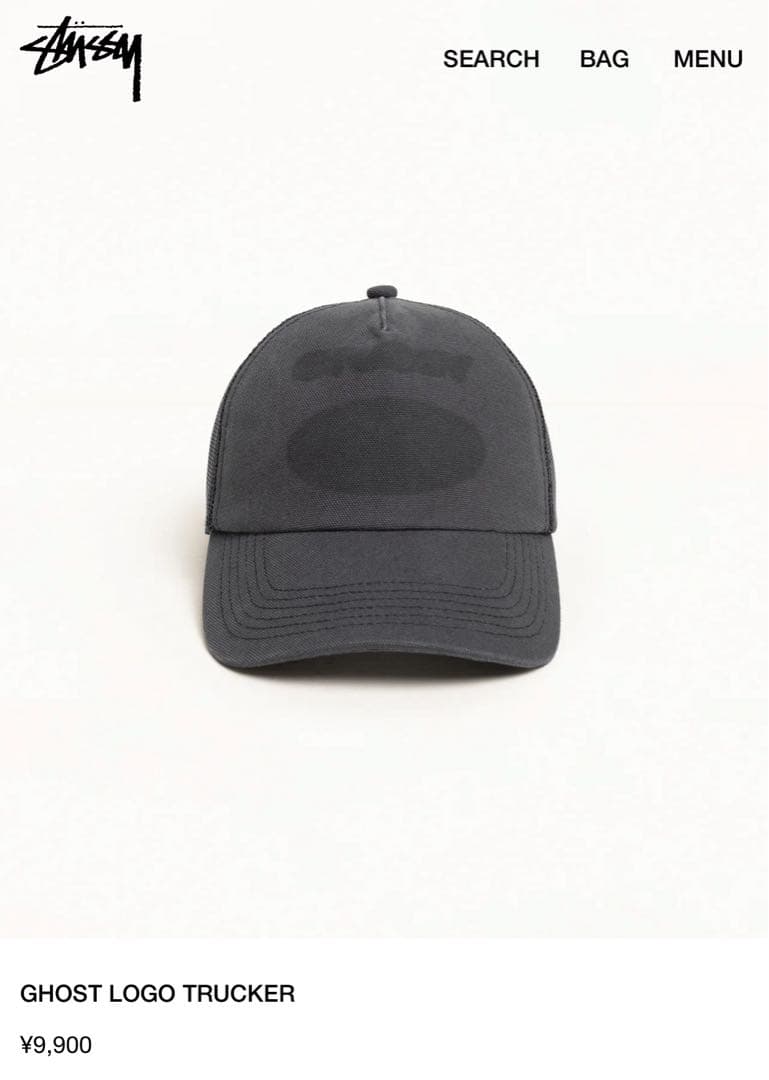 帽子 stussy GHOST LOGO TRUCKER