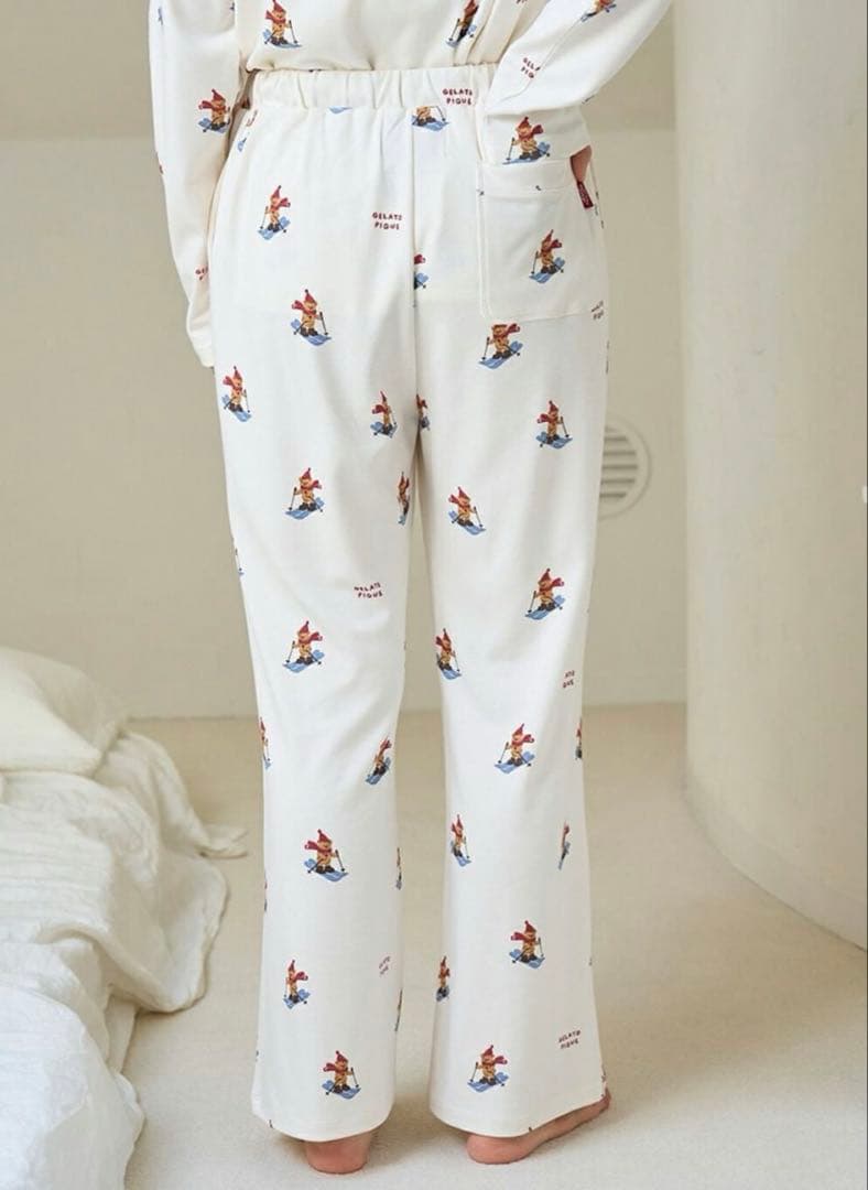 gelato pique 【HOLIDAY】スキーベア柄ロングパンツ