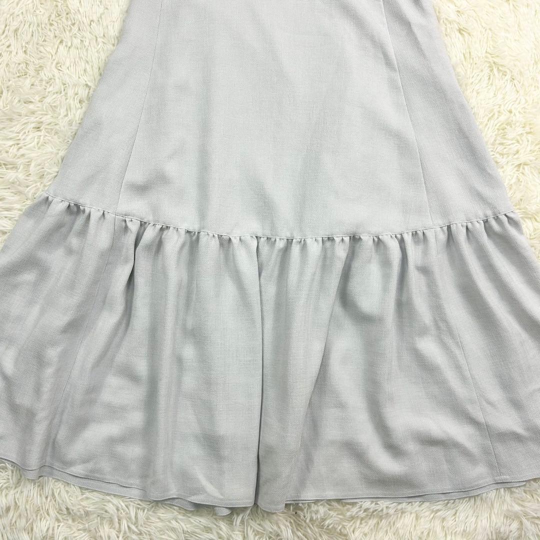 美品　ルネ　近年モデル　ノースリーブワンピース　手洗い可能　ライトグレー　36