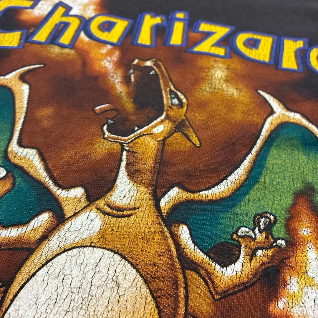 90S フェード Pokémon リザードン Nintendo Tシャツ XL