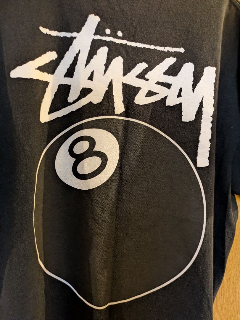 Stussy ブラック Tシャツ Lサイズ 8ボールロゴ