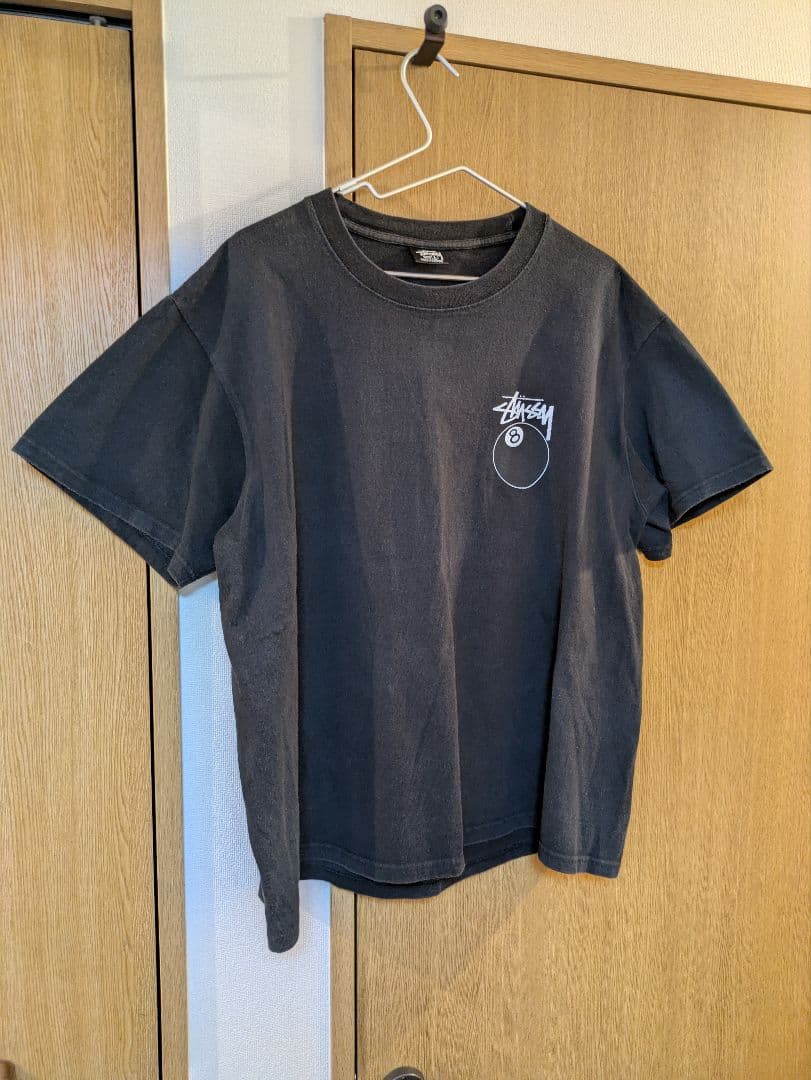 Stussy ブラック Tシャツ Lサイズ 8ボールロゴ