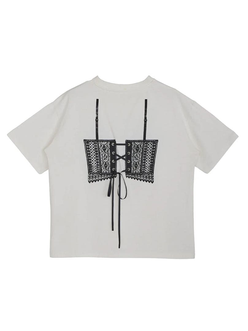 AMERI MEDI LINGERIE TROMPE L`OEILTEEホワイト