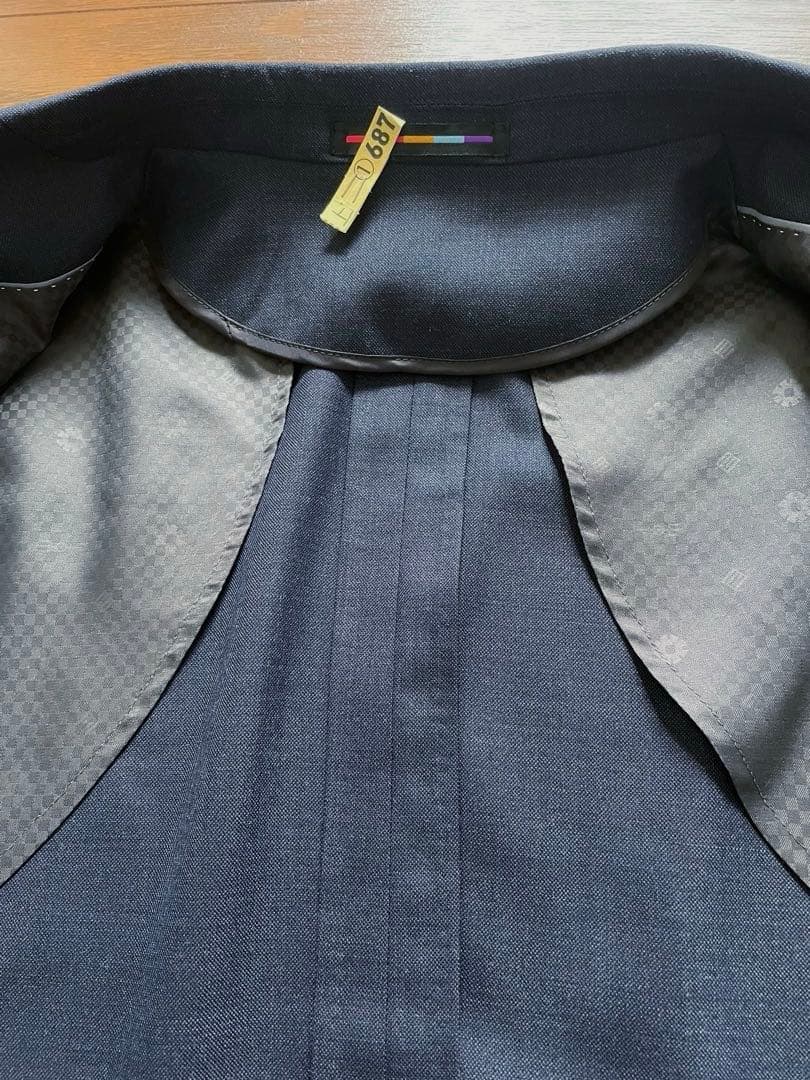 【極美品】LLサイズORIHICAストレッチネイビー スーツ⭐️4523⭐️