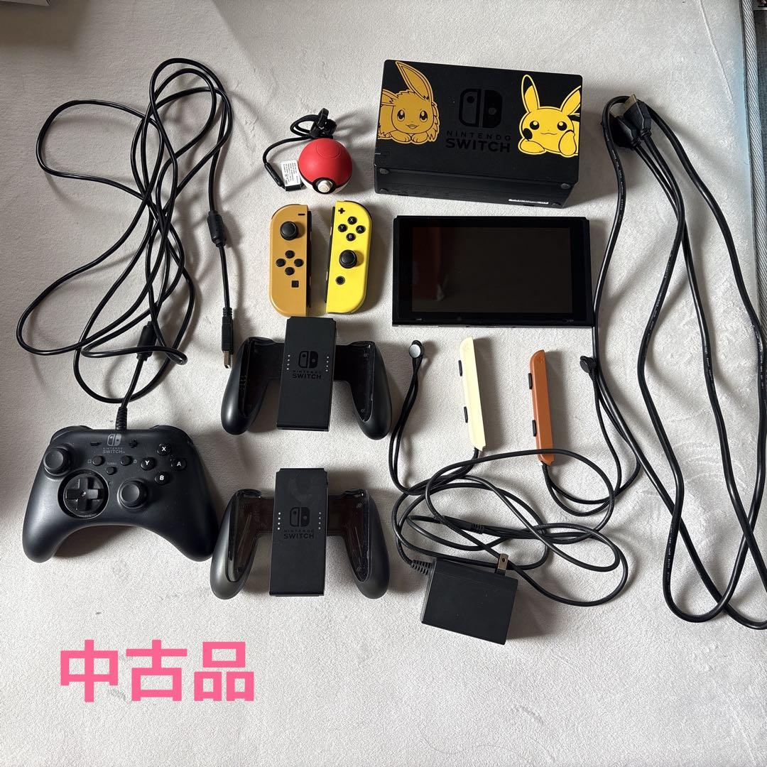 中古品 Switch ピカチュウとイーブイデザイン 本体セット その他