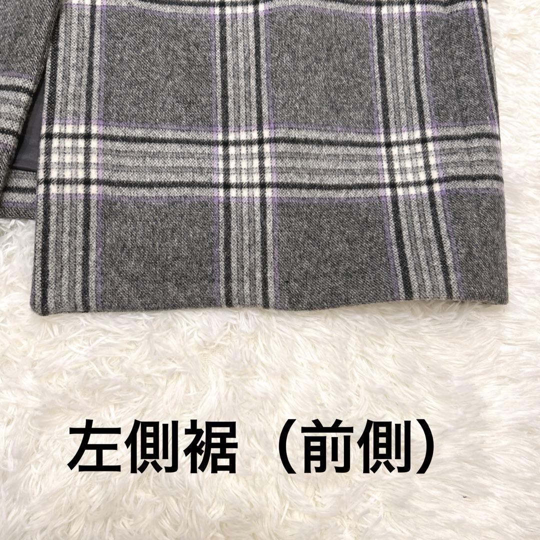 ✨極美品✨LE CIEL BLEU ウール100%チェスターコート チェック36