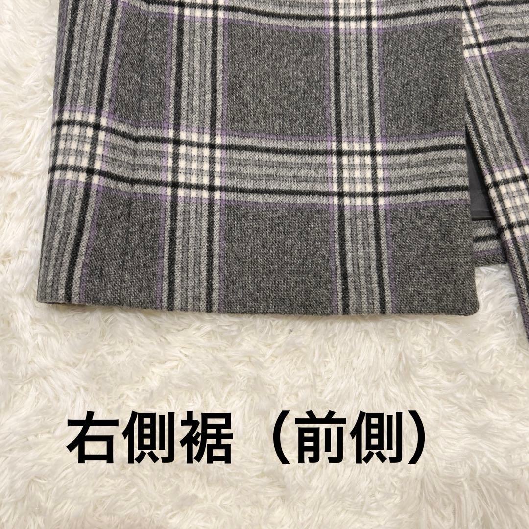 ✨極美品✨LE CIEL BLEU ウール100%チェスターコート チェック36