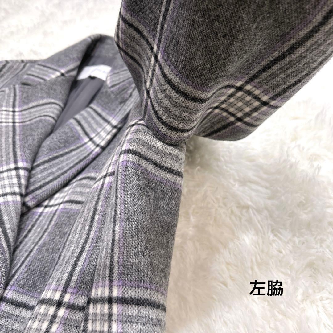 ✨極美品✨LE CIEL BLEU ウール100%チェスターコート チェック36