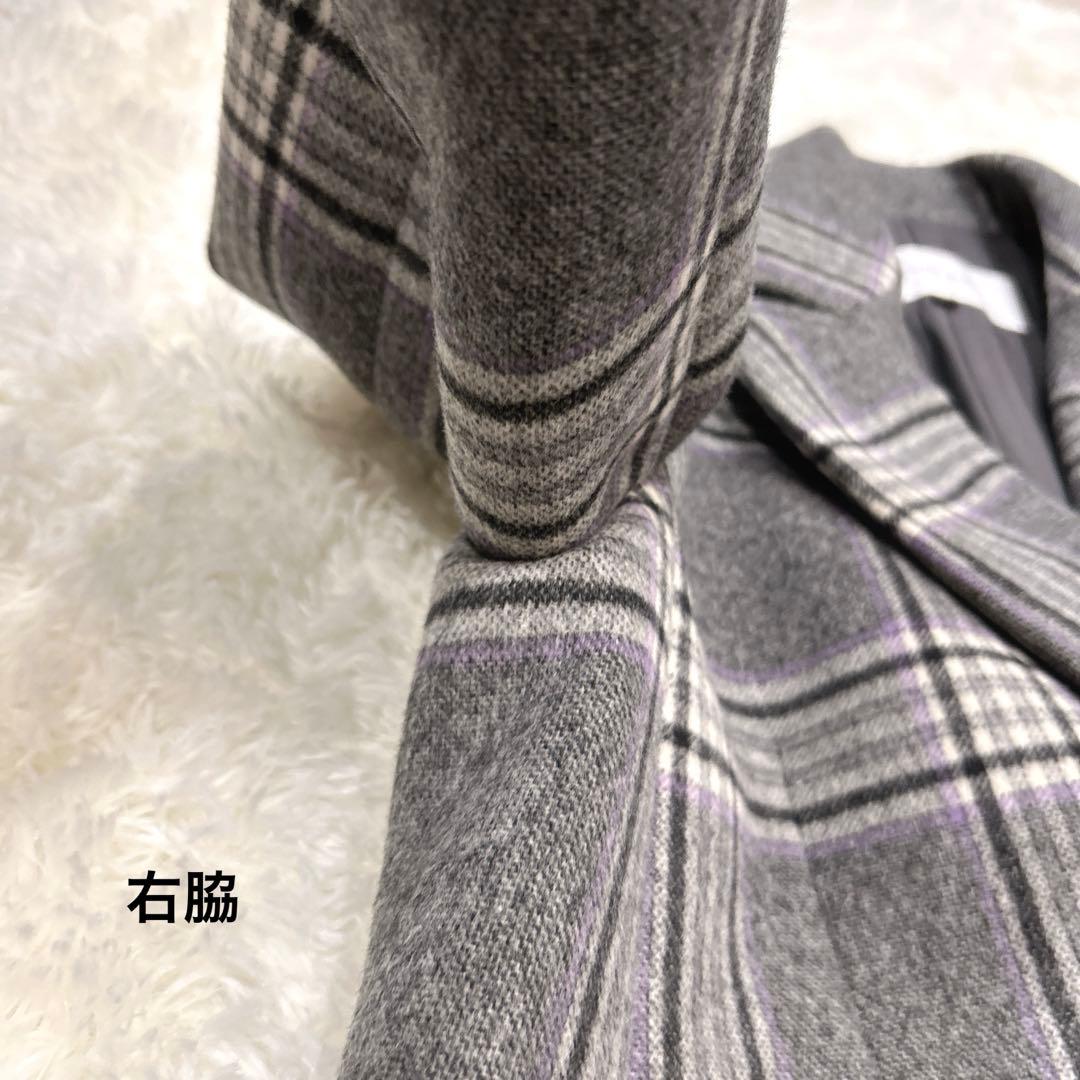 ✨極美品✨LE CIEL BLEU ウール100%チェスターコート チェック36
