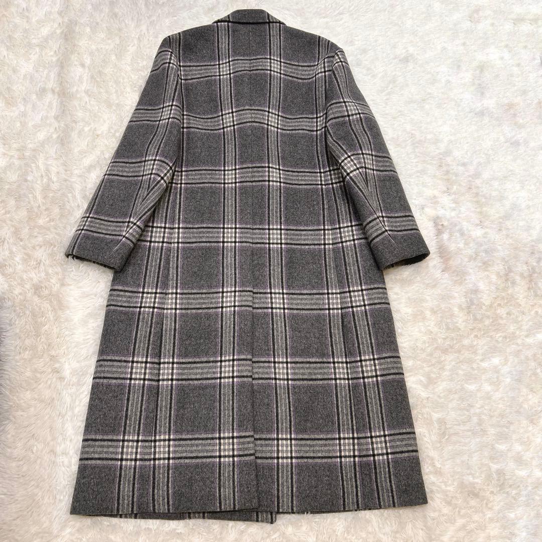 ✨極美品✨LE CIEL BLEU ウール100%チェスターコート チェック36