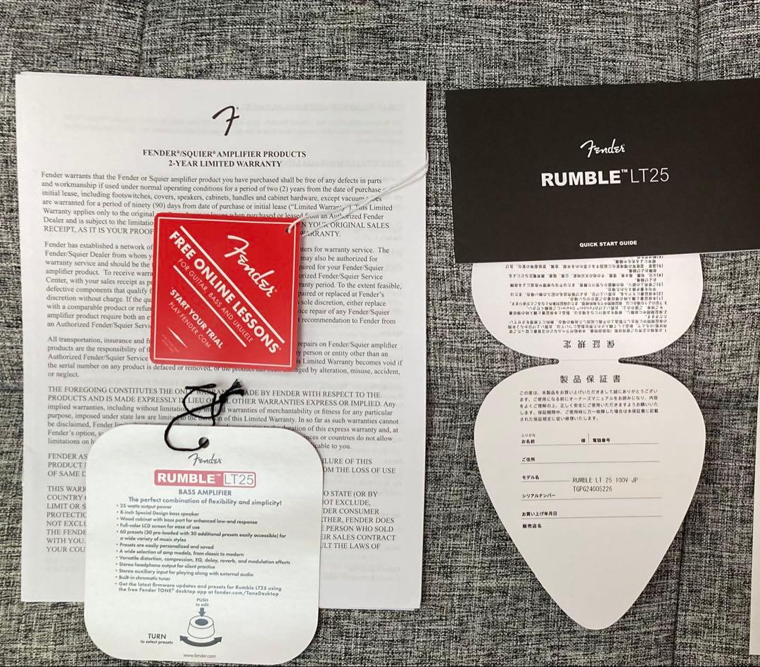 [美品]Fender Rumble LT25 モデリングベースアンプ