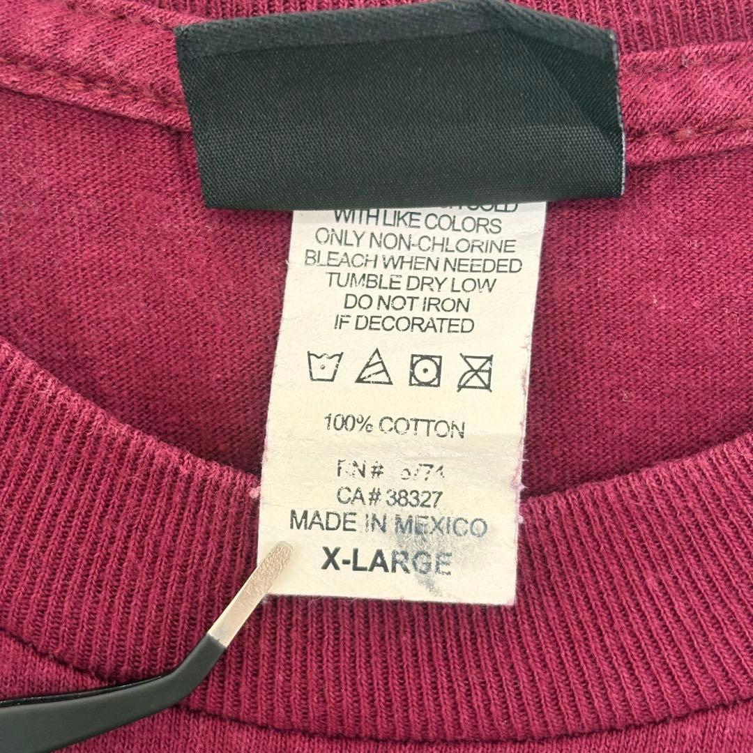 INDEPENDENT Tシャツ【XL】ボルドー メキシコ製 NHS