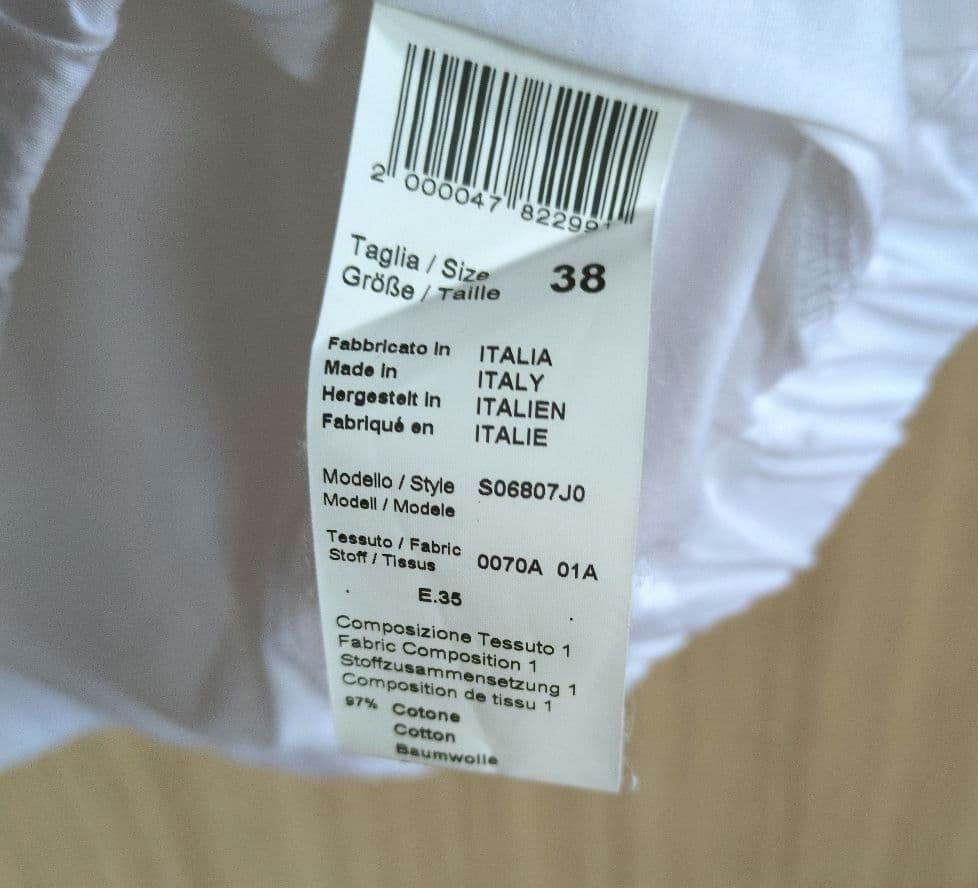 Peserico ホワイト 半袖Tシャツ