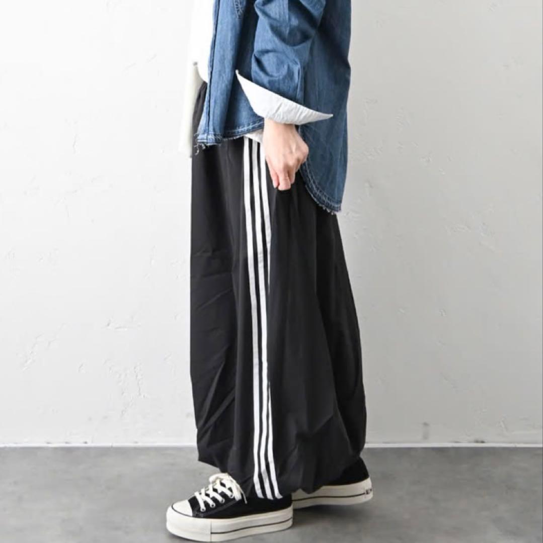 【新品タグ付】アディダス 2XL バルーン ロング スカート 黒