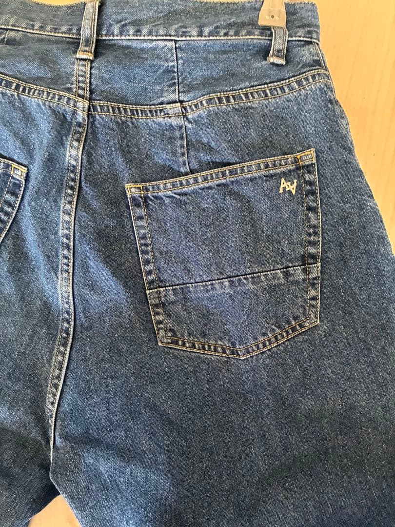 ASTRAET COタックワイドデニムパンツ　0