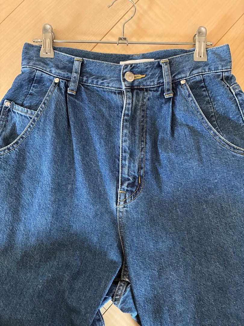 ASTRAET COタックワイドデニムパンツ　0