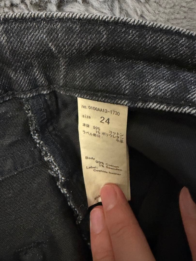 パンツ MOUSSY MVS FLARE BLACK DENIM 24