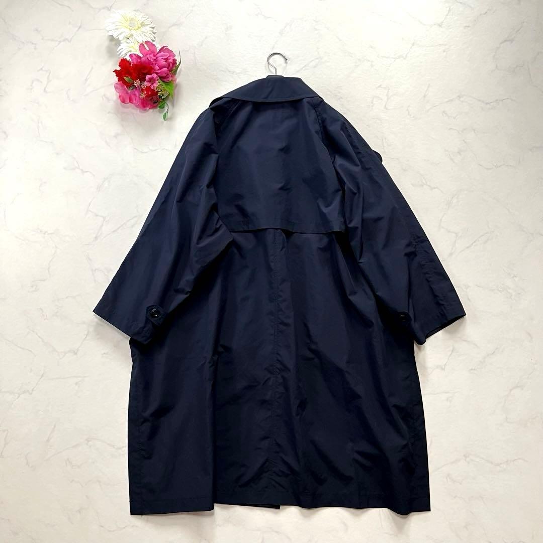 極美品☆IENA イエナ　Pe/ポプリンオーバートレンチコート　ネイビー　38