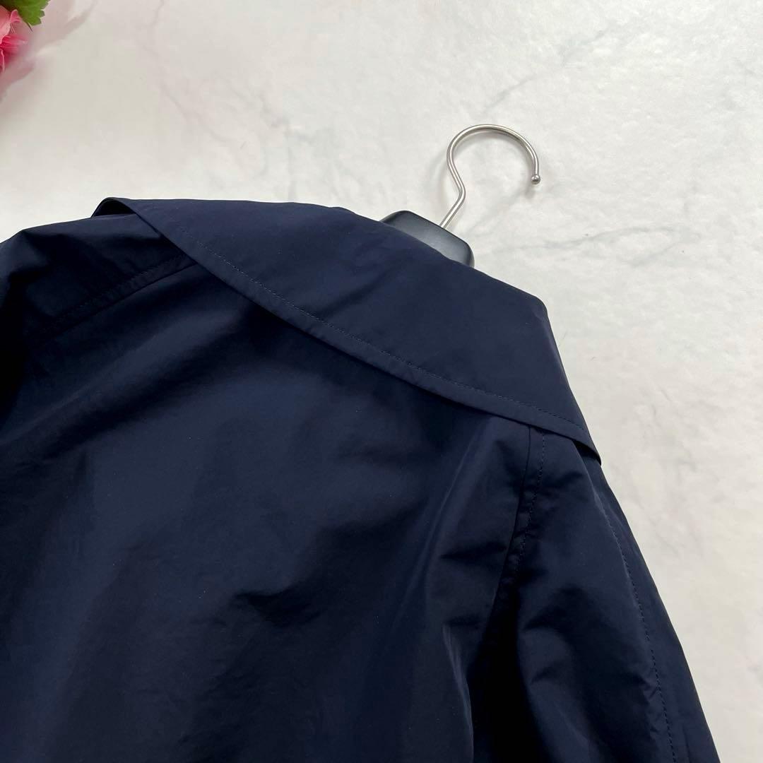 極美品☆IENA イエナ　Pe/ポプリンオーバートレンチコート　ネイビー　38