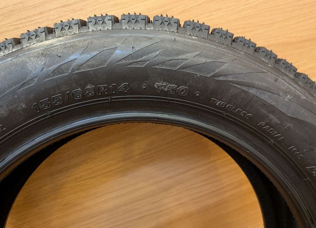 美品★ブリヂストン ブリザック 155/65R14 1本のみ 2022年 溝9分